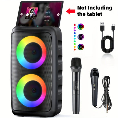Karaoke Machine with LED Lights Bluetooth Speaker PA System for an Everyday Personal Care Routine