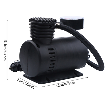 Portable Mini Air Compressor 12V 300PSI – Multi-Use Inflator Pump for Car Tires, Bikes, Balls & Inflatables