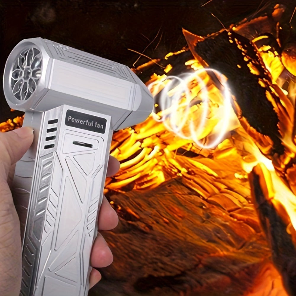 130000 RPM USB Turbo Fan Cleaner, Portable Handheld Electric Air Blower for Car Detailing, Dust Removal