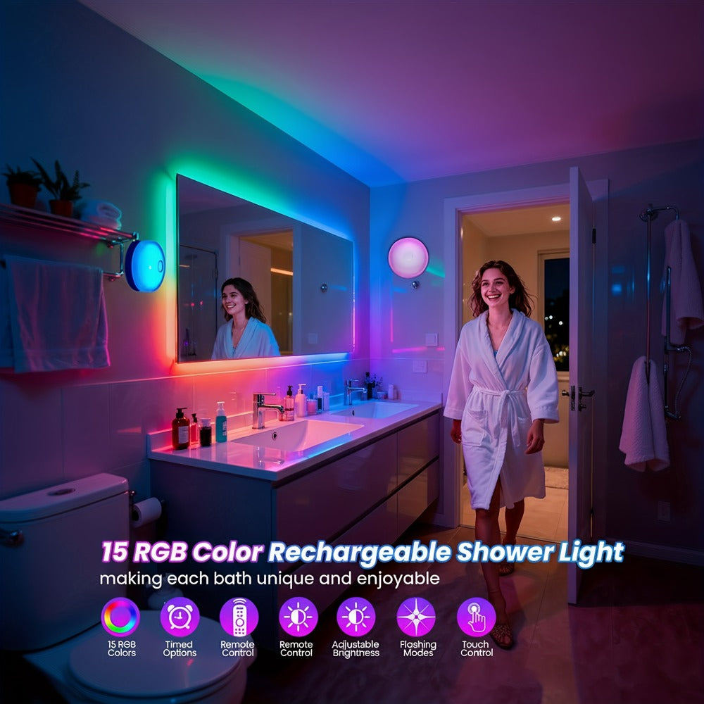 RGBW Wall Sconce Light Rechargeable Magnetic Mount for an Everyday Personal Care Routine, with the Listed Configuration