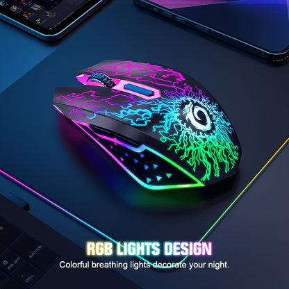 RGB Wireless Gaming Mouse Rechargeable Silent Click Colorful LED Lights 2.4G USB Nano Receiver for an Everyday Personal Care Routine