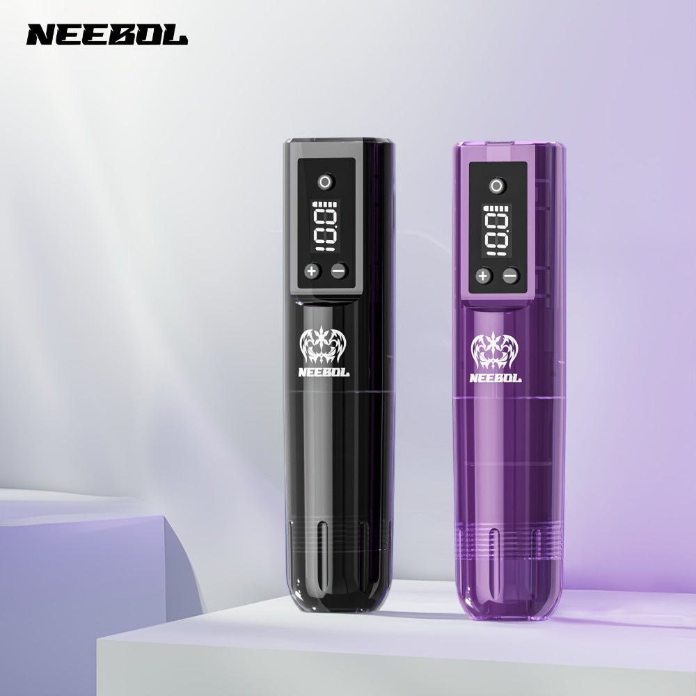 Wireless Rotary Tattoo Machine Neebol Cordless Pen, 6- Battery Life, Portable Design, Cartridge Compatible