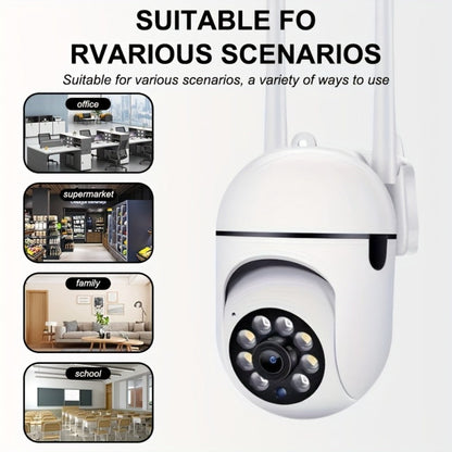 Security Camera 1080P USB-Powered Indoor Model with 360 Panoramic View, Two-Way Audio and SD or Cloud Storage