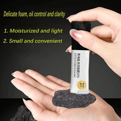 Face Mask, Black Sea Salt Bubble Single-Use Sachets, 5g Each with 12, 24 or 36-Packet Box Options