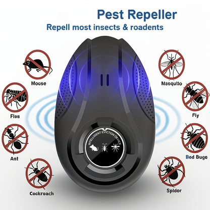 Electronic Pest Repeller, Soundwave Variable Frequency Insect for Home, Shop & Warehouse, Repels Mosquitoes