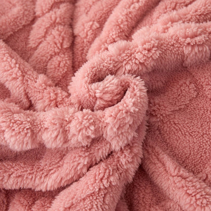 3D Plush Dense Weave Fleece Blanket, Ultra- Throw for Bed, Couch, Travel & Outdoor, Air-Conditioning Friendly