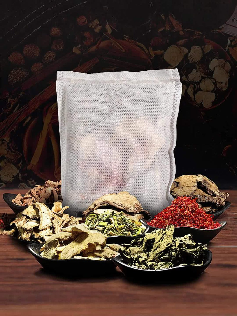 Herbal Foot Soak Packets 20 Pack 12 Chinese Herbs Motherwort Foot Bath Bags Warming Cold Feet Circulation
