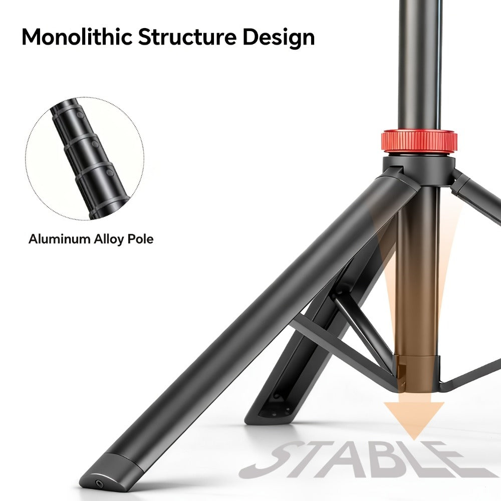 83 Inch Tall Phone Tripod Adjustable with Wireless Remote & Stable Base, Upgraded Extra-Tall Retractable Stand for iPhone 17/15/14