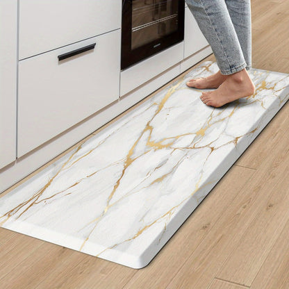Anti Fatigue Kitchen Mat Non-Slip Cushioned Floor Rug for Standing Desk Sink Office – Marble Pattern