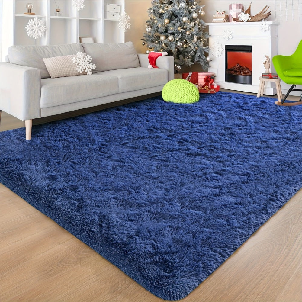 Rectangular Shaggy Area Rug with Nine Color Labels and 3 x 5-Foot to 8 x 10-Foot Size Options