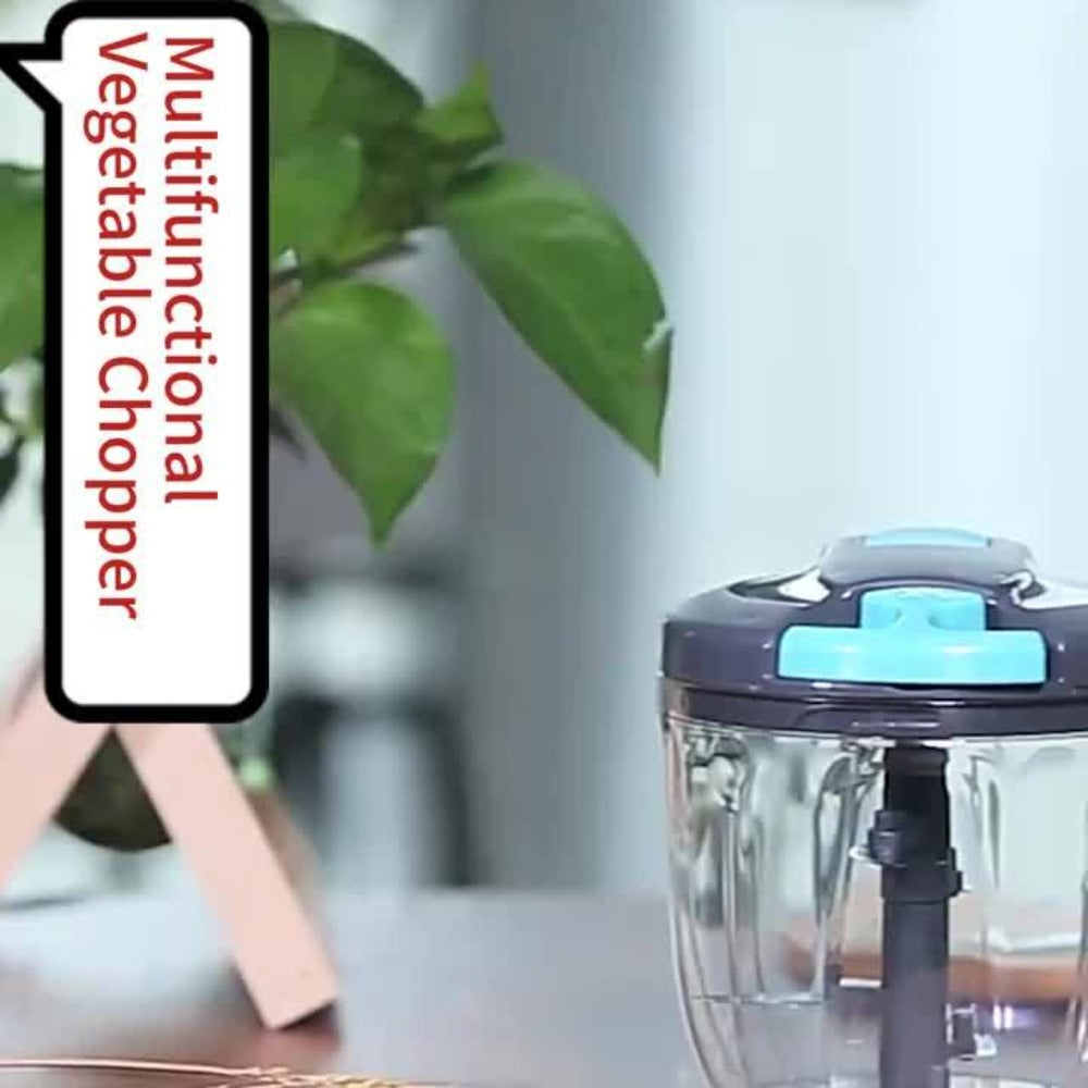Vegetable Chopper with 3/5 Blades, Multifunctional Onion Chopper, Food Dicer & Salad Cutter with Container