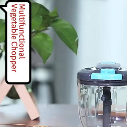 Vegetable Chopper with 3/5 Blades, Multifunctional Onion Chopper, Food Dicer & Salad Cutter with Container