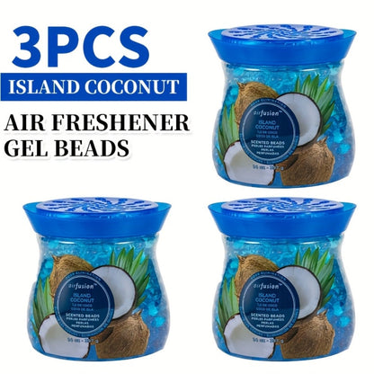 Air Freshener Scented Beads 3-Pack, Fragrance Beads, Multi-Purpose Odor Eliminator for Home, Car