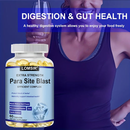 Colon Cleanse Supplement with Black Walnut Hull & Wormwood Powder for Gut Detox Parasite Cleanse Intestinal Health & Digestive Support