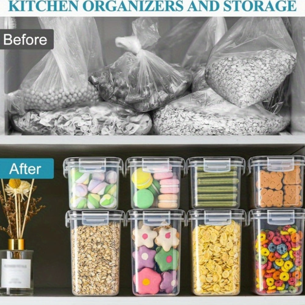 Food Storage Containers Multi-Size Pantry Set with Matching Lids, Labels and Markers in Four Pack Options