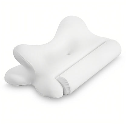 Memory Foam Cervical Pillow Contour Neck Support Orthopedic Bed Pillow for Side Back Stomach Sleepers with Cooling Pillowcase Queen King