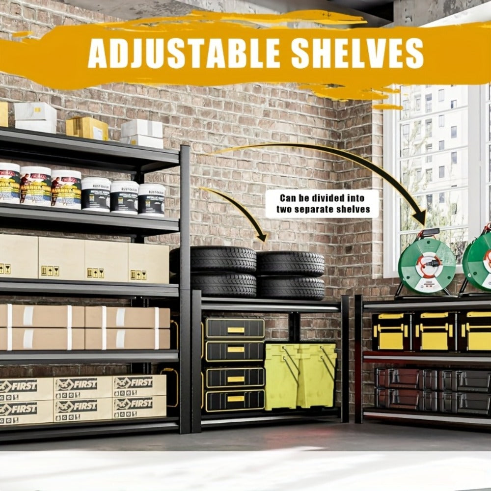 Garage Storage Shelves Adjustable Metal Shelving 72", Upgrade Double Layer Column Commercial Grade Utility Rack