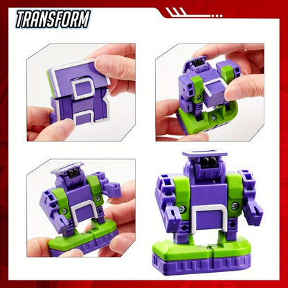 Alphabet Robot Toys for Kids Alphabots ABC Learning Letter Transform Robots, STEM Educational Toy for Boys & Girls Ages 3-8