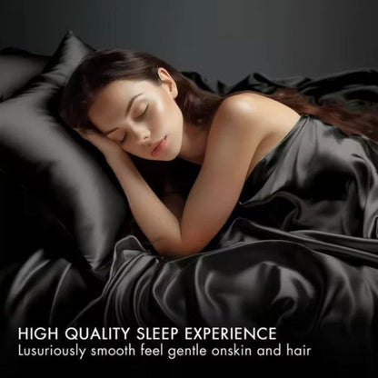 Sheet Set, Satin Bedding with 16-Inch Fitted Pocket, Three- or Four-Piece Size Configuration and Seven Solid Colors