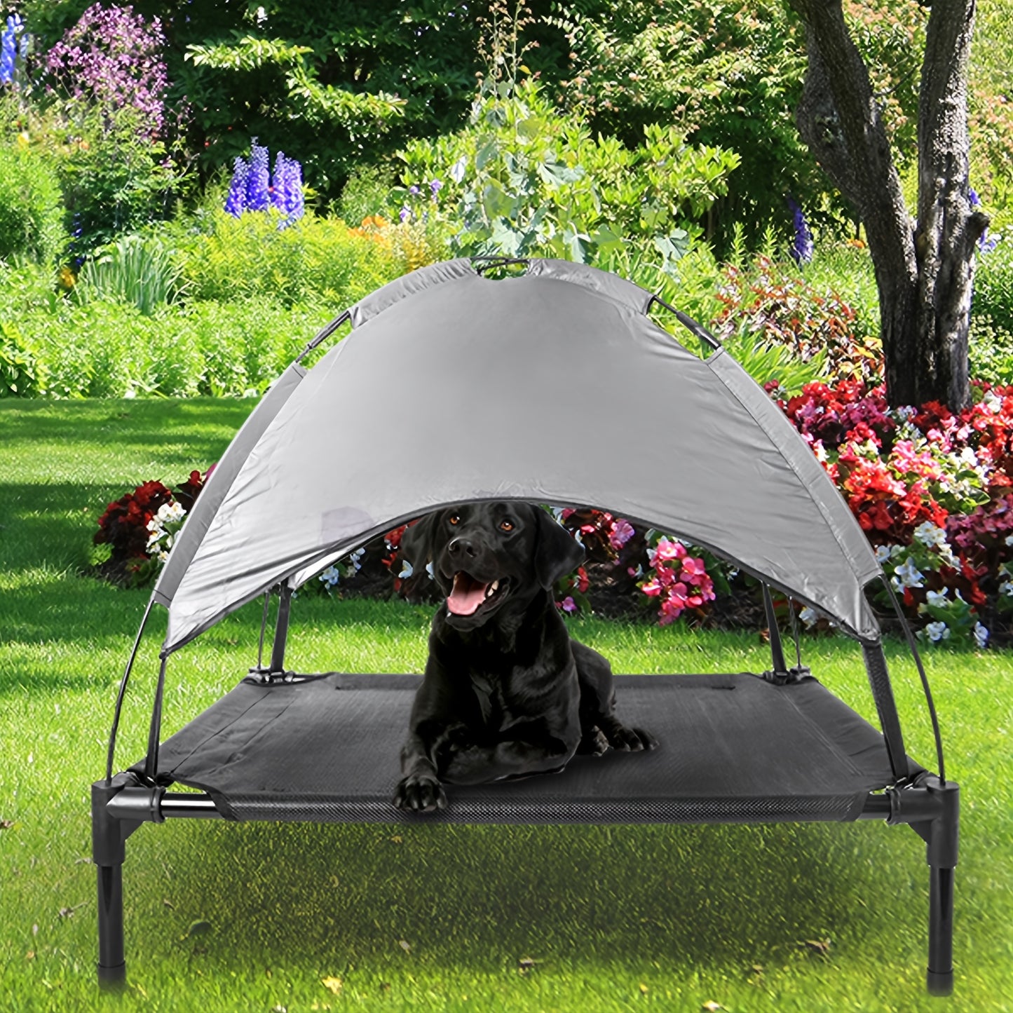 Outdoor Cat Tent Portable Pet Tent with Trampoline Base – Windproof Breathable Weatherproof Cat House for Dogs & Cats