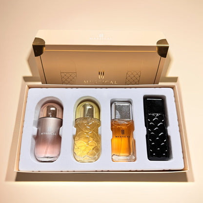 Perfume Gift Set for Women 4 Pieces – Mini Travel Fragrance Set Long Lasting, Unisex Cologne Spray Portable Gift Box for Mother's Day