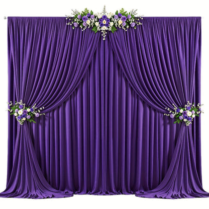 4-Pack 5x10ft Elegant Spandex Photography Backdrop | Wear-Resistant, Wrinkle-Free, Soft & Opaque Party Decoration Banners for Weddings
