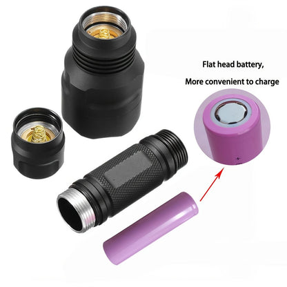 Flashlight Red, Green or White Hunting Light with Remote Switch, 18650 Battery and Mount Options