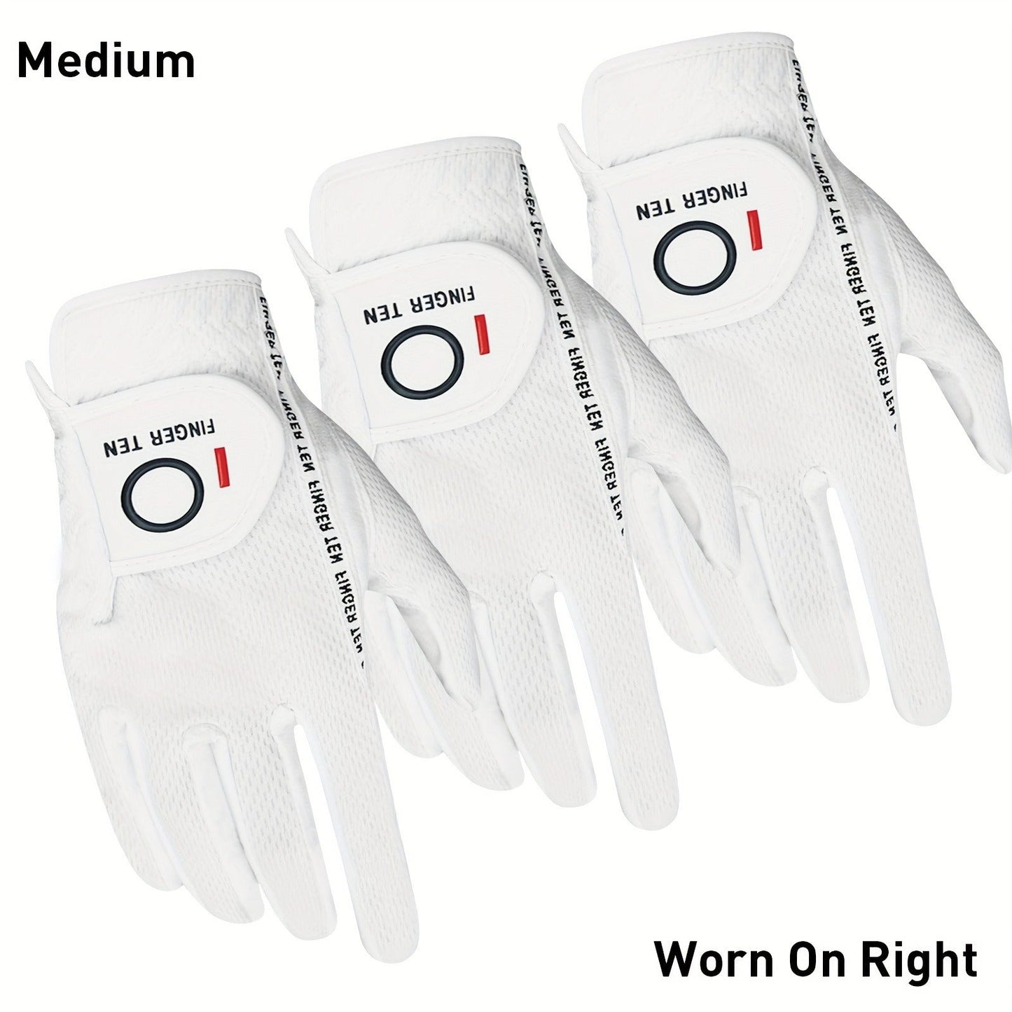 Wet Weather Golf Gloves Rain Grip 3-Pack for Men | Breathable Water-Resistant Golf Gloves for Left & Right Hand