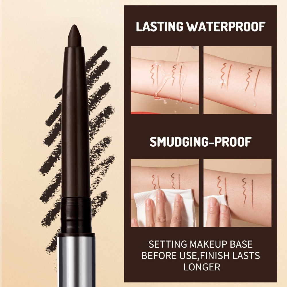 Three-Piece Matte Gel Eyeliner Pencil Set in Deep Brown, Medium Brown and Black for Eye Makeup