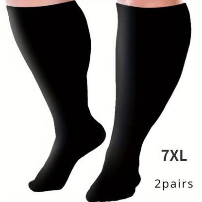 Plus Size Compression Socks 2 Pairs High Elasticity Sports Fitness Oversized Socks for Men for Entryways, Bedrooms and Living Spaces