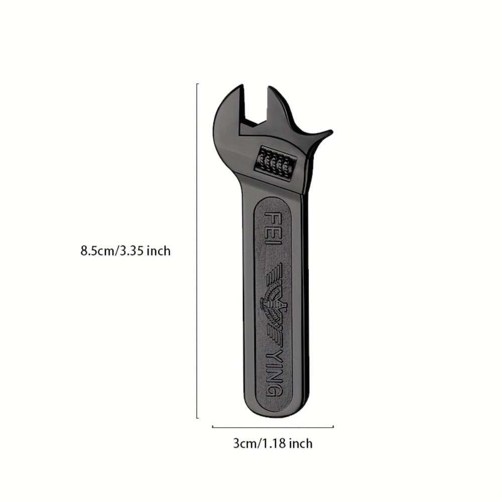 Spanner Shape Novelty Lighter, Refillable Butane Windproof Metal Lighter, Cool Gadget Gift for Men