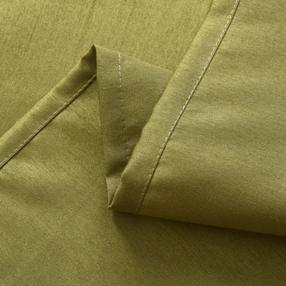 Three-Piece Faux Silk Window Curtain Set with Rod-Pocket Valance, Two 26 x 36-Inch Tiers and Eleven Colors