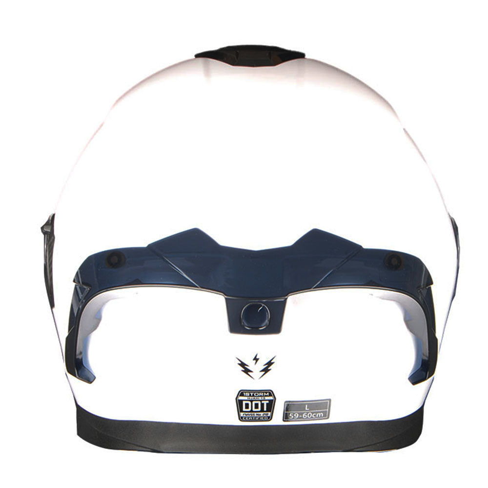 Motorcycle Helmet Full-Face Dual-Visor Shell with Clear Outer Shield, Smoked Inner Visor, Nine Colors and S-XL Sizes