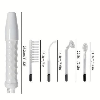 High Frequency Facial Massager 4-in-1 Professional Skincare Tool, Compact Plug-In High Frequency Wand for Face Acne Wrinkles Hair Growth