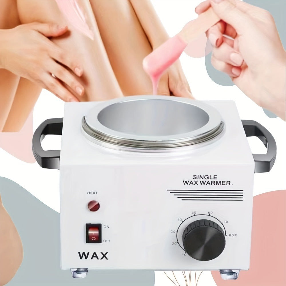 Electric Wax Warmer Kit Adjustable Temperature 0-100°C Aluminum Pot Anti-Scald – Professional Hair Removal Wax Heater Machine for Body Legs