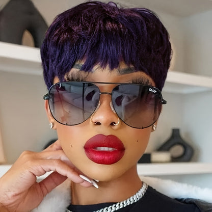 Synthetic Wig 4-Inch Wavy Pixie with Bangs in Eight Color Codes for Costume Styling with Item-Specific Color, Length, Texture and Cap