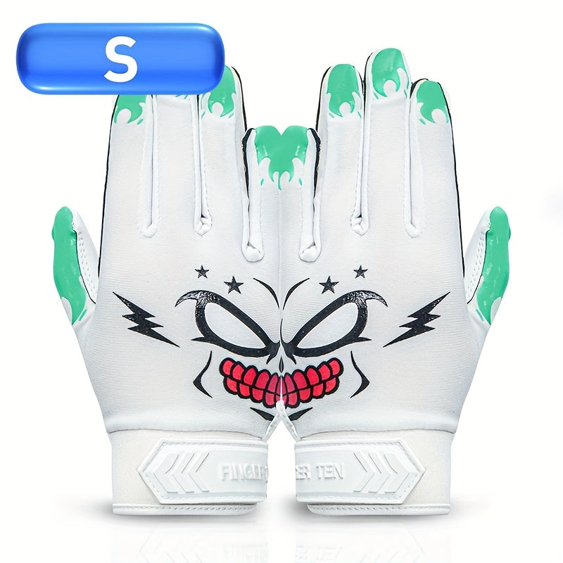 Sticky Grip Youth Football Receiver Gloves | Non-Slip Palm, Breathable Design for Boys & Girls – Hook-and-Loop Fit for Practice