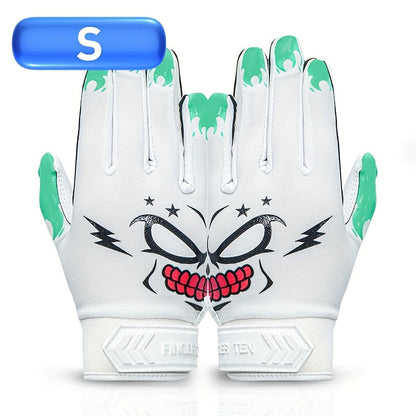 Sticky Grip Youth Football Receiver Gloves | Non-Slip Palm, Breathable Design for Boys & Girls – Hook-and-Loop Fit for Practice