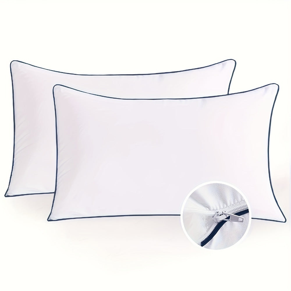 Hotel Quality Sleep Pillows Firm Support Cool-to-Touch Fiber Fill 2/4 Pack – Back Stomach Side Sleeper Pillow Set Soft Breathable Bed