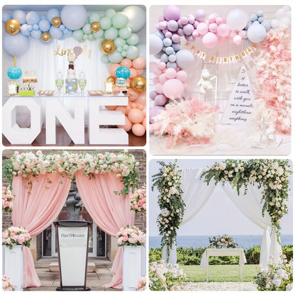Premium Square Backdrop Support Stand | Flexible Portable Rectangular Metal Frame for Wedding Ceremony, Birthday Party