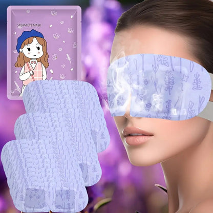 Self-Heating Steam Eye Mask Lavender Warm Compress for Dry Eyes Fatigue & Strain Relief – Moisturizing Aromatherapy Sleep & Travel Eye Patch