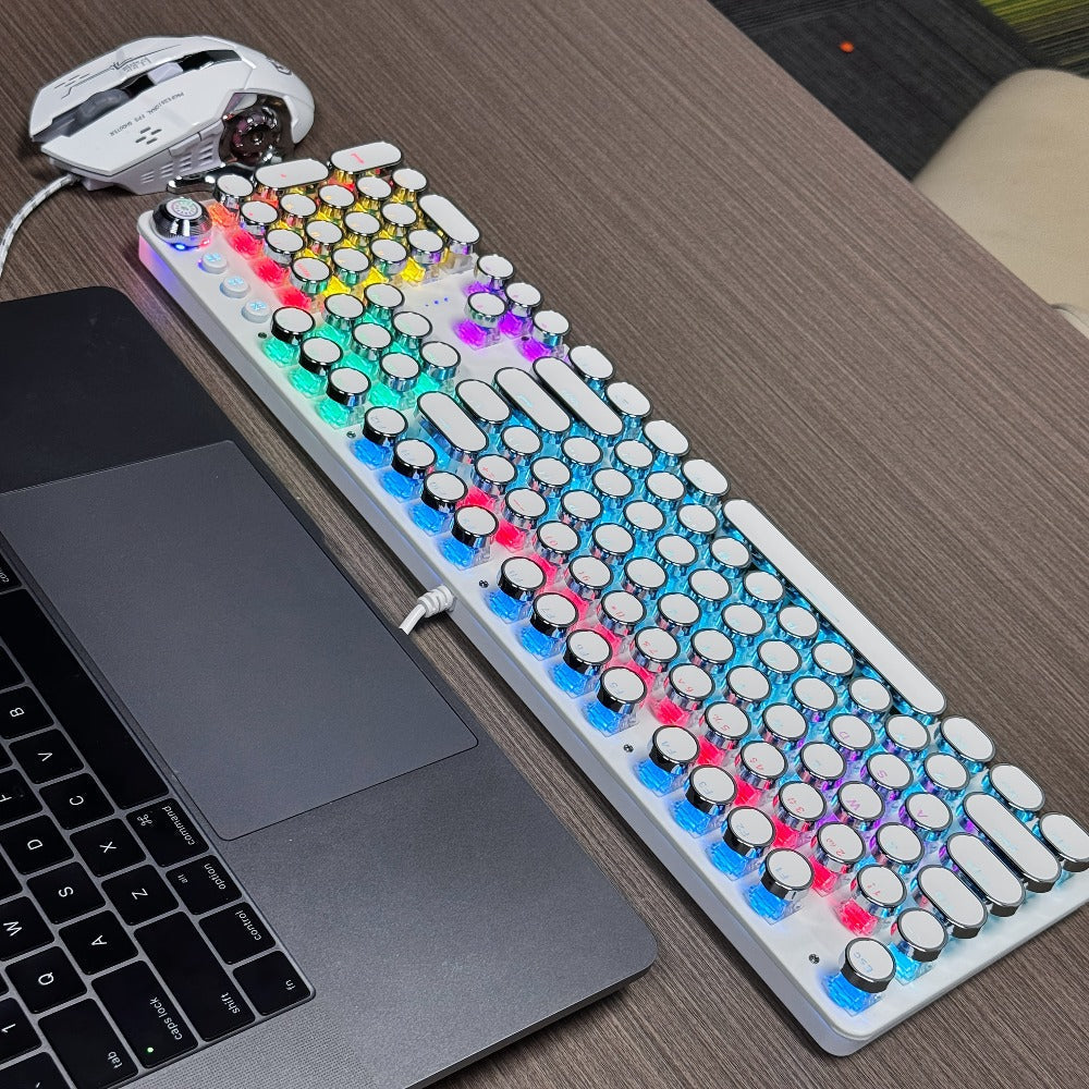 Hot-Swappable Mechanical Keyboard and Mouse Combo 34 Lighting Effects True Mechanical Blue for an Everyday Personal Care Routine