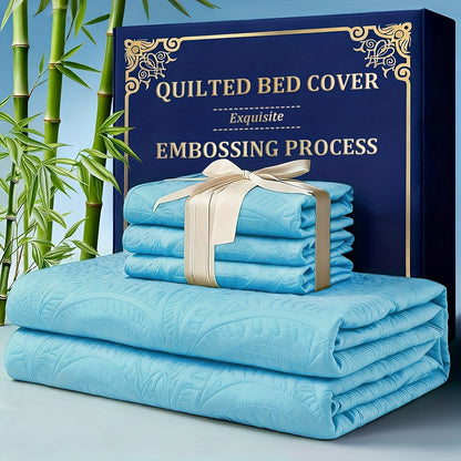 Quilt Coverlet Set 2-3 Piece Lightweight Microfiber Bedspread Coin Pattern Soft Skin-Friendly Anti-Allergy Machine Washable Twin Full Queen