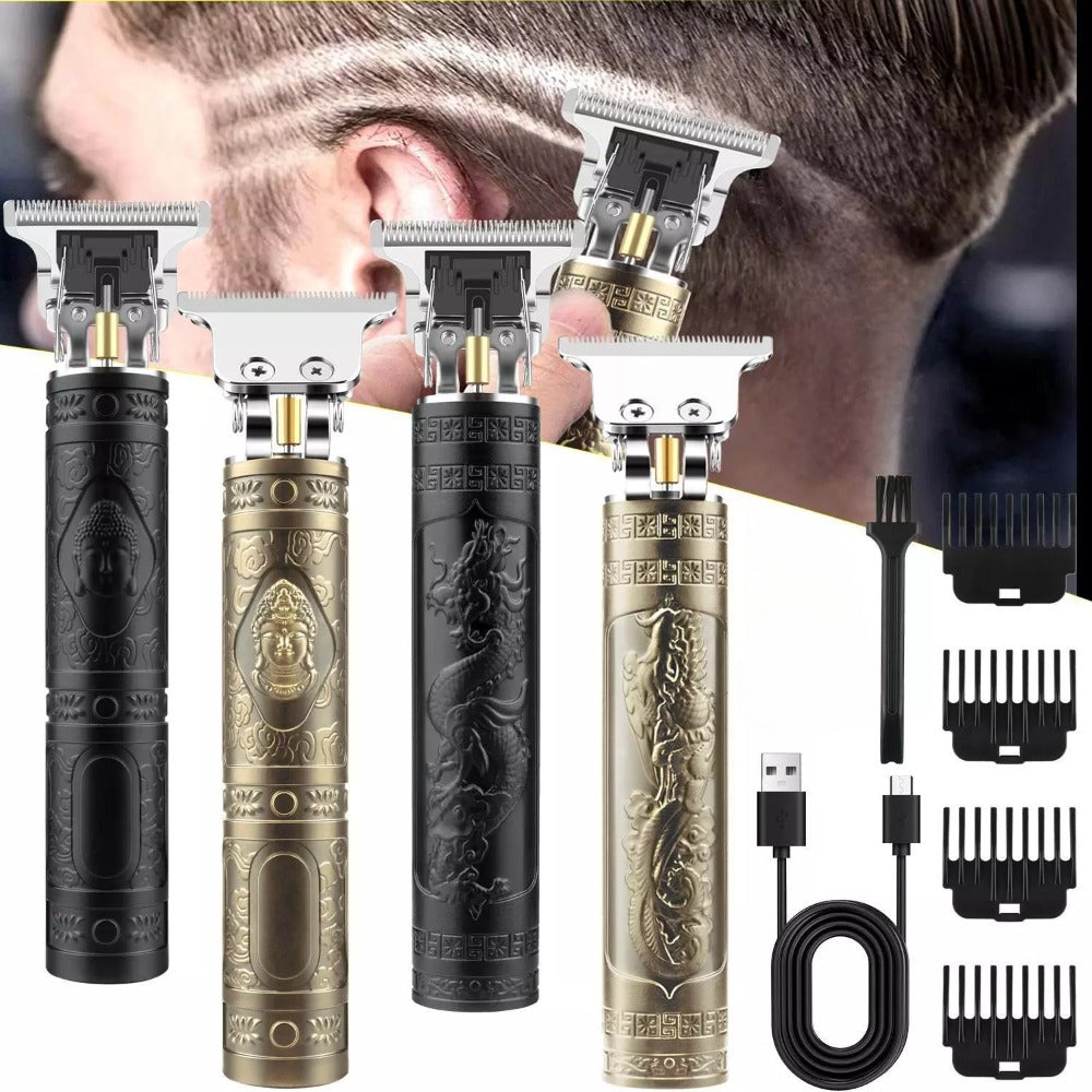 Electric Hair Clipper & Beard Trimmer Set for Men – USB Rechargeable Cordless Haircut Kit with 4 Guide Combs | Professional Home Barber