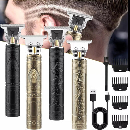 Electric Hair Clipper & Beard Trimmer Set for Men – USB Rechargeable Cordless Haircut Kit with 4 Guide Combs | Professional Home Barber