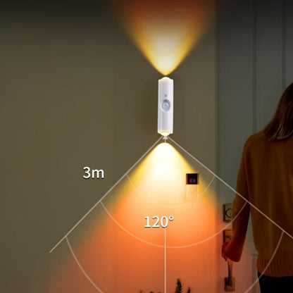 Cat Eye LED Wall Light Motion Sensor, 6 Pack USB Rechargeable Night Lamp, 3 Color Settings