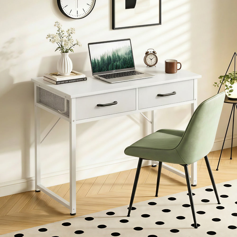 32-Inch Computer Desk with Storage Drawers and Multiple Color Options detail image