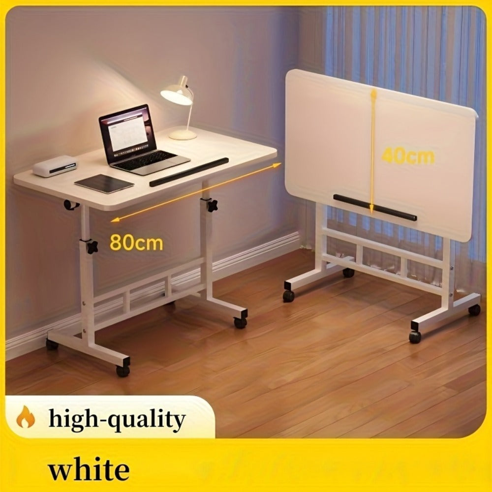 32-Inch Foldable Standing Desk with Adjustable Height and Rolling Wheels for Home Office detail image - detail view 3