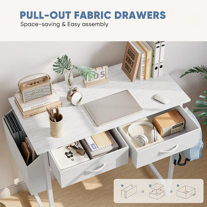 32-Inch Makeup Vanity Desk, Lighted Makeup Table for Dressing and Daily Routines detail image - detail view 6