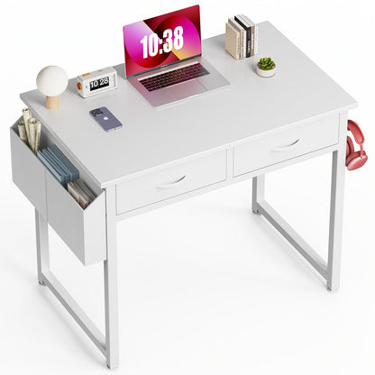 Vanity Desk shown in the White option